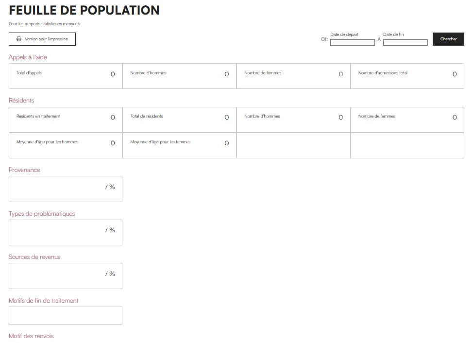 Feuille de population